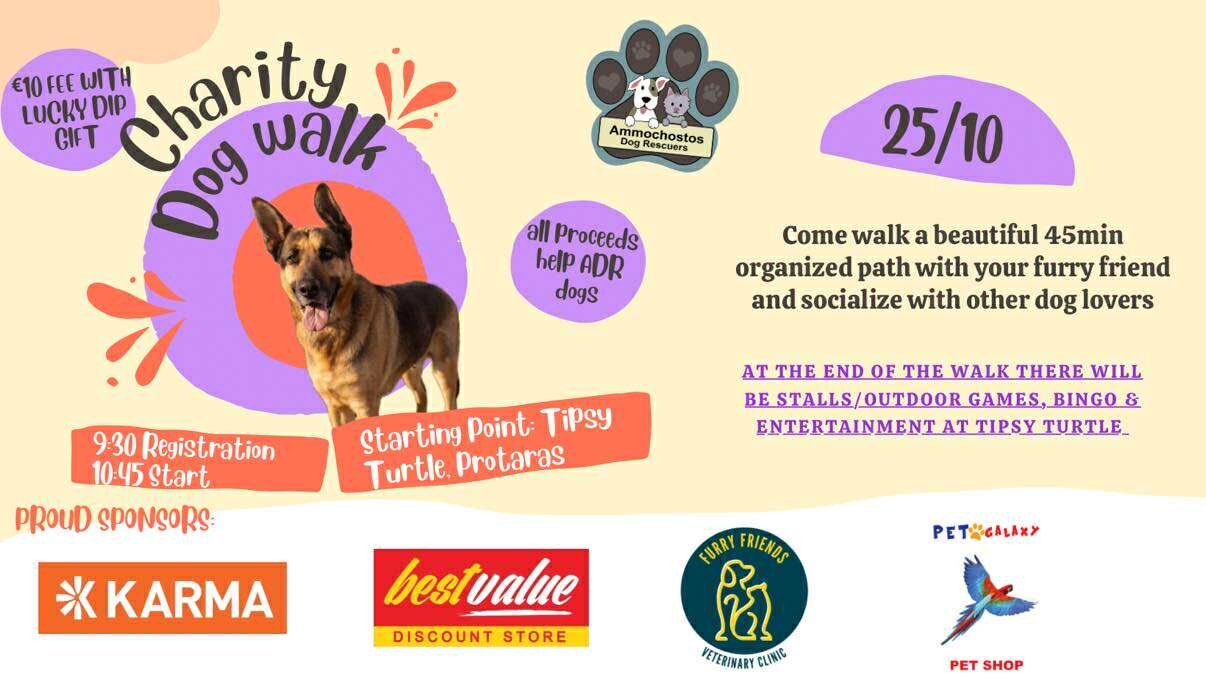 image Charity dog walk in Protaras